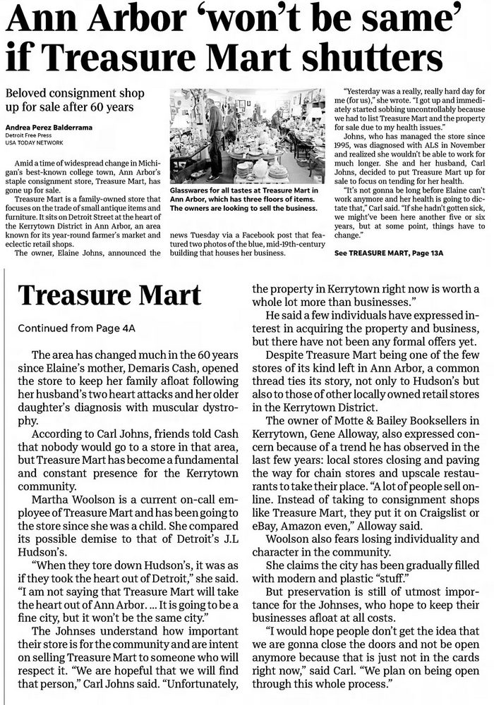 Treasure Mart - Jan 24 2020 For Sale (newer photo)